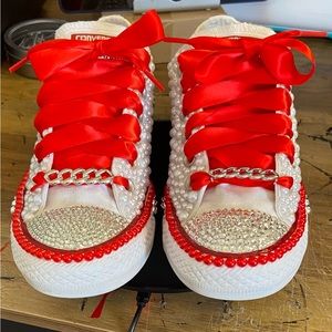 Women’s size 9 blinged out Chuck Taylor’s